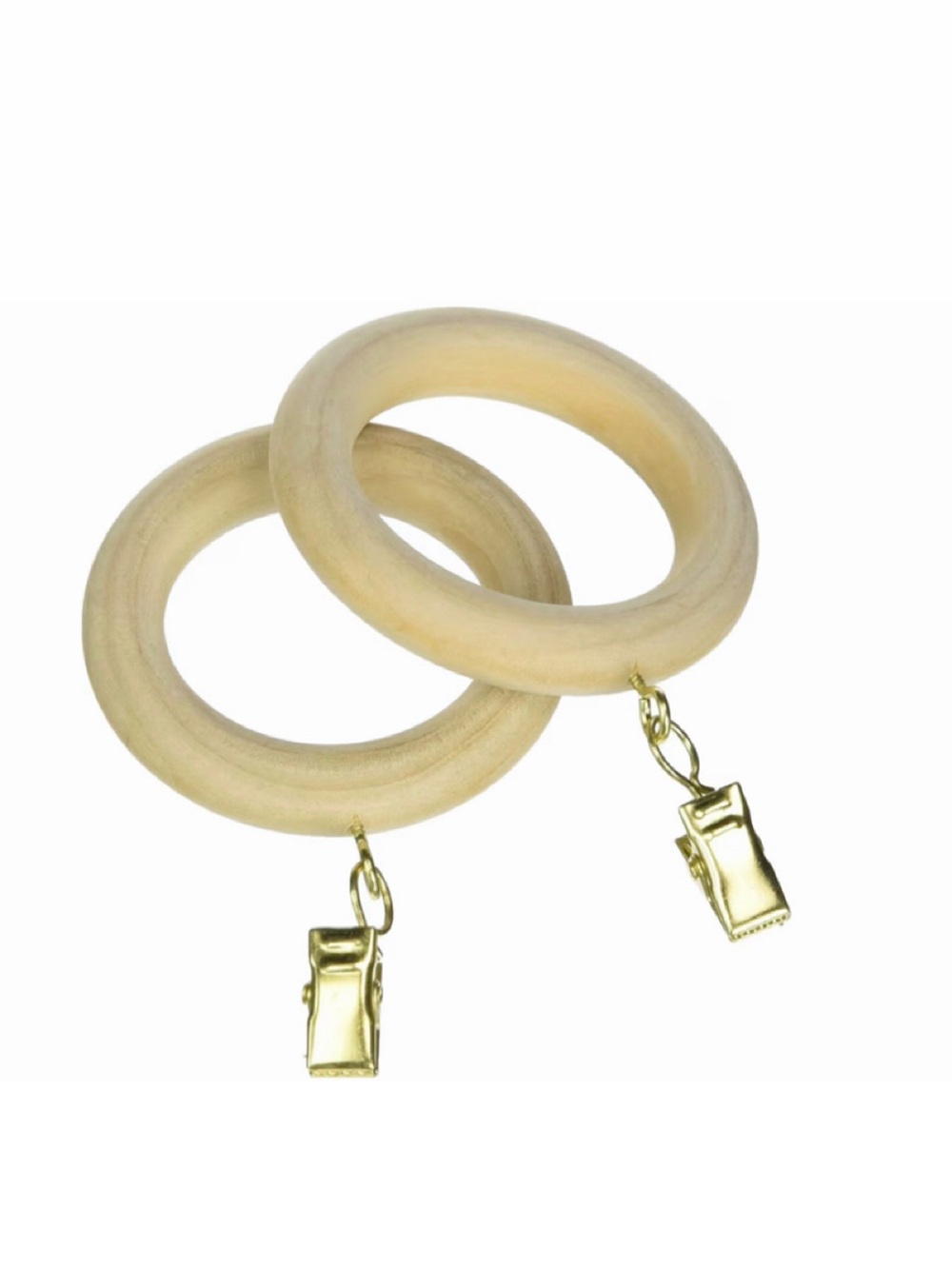 25 Kirsch 2 in WOOD DRAPERY RINGS /2 sets Ribbed and Smooth - Picture 5 of 6